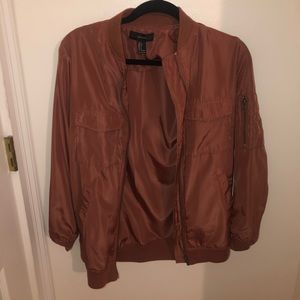 METALLIC COPPER BOMBER JACKET